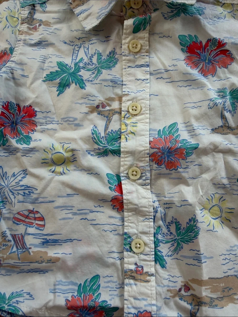 Carter's Tropical Button-Up Shirt with Floral Print